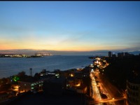 藍色水岸淡水海景旅店-窗外夜景實景