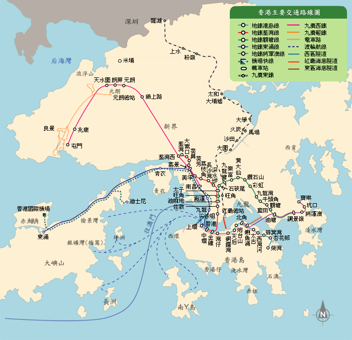 高清香港地图