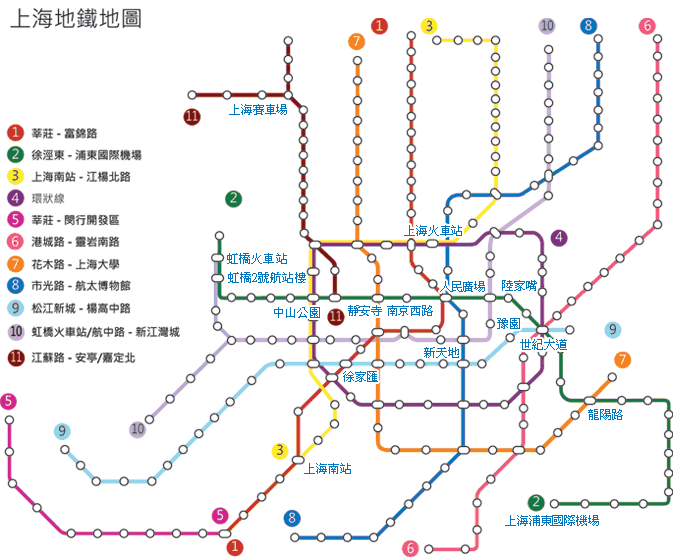 上海地鐵地圖