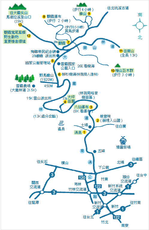觀霧雪霸導覽圖