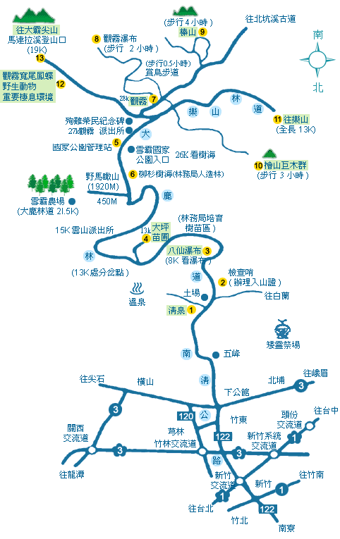 觀霧雪霸導覽圖